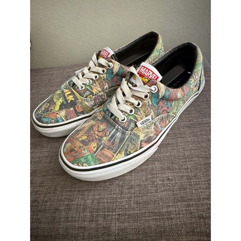 Men’s Vans Marvel Comics Era Shoe Hulk Thor Iron Spider Man Size 6.5 Women’s 8